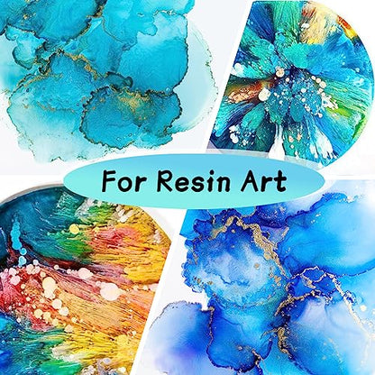 Alcohol Ink Set – 70 Bottles Vibrant Colors High Concentrated Alcohol-Based Ink, Concentrated Epoxy Resin Paint Colour Dye, Great for Resin Petri Dish, Painting, Coaster,，10ml Each
