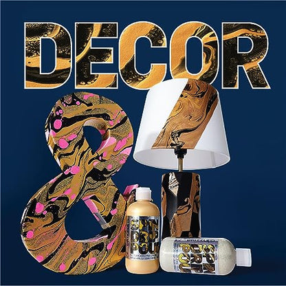 FolkArt Drizzle Disco Dust Glitter Pre-Mixed Fluid Acrylic Pouring Paint, 9 fl oz Premium Paint Perfect for Indoor & Outdoor Arts and Crafts Projects, 61839