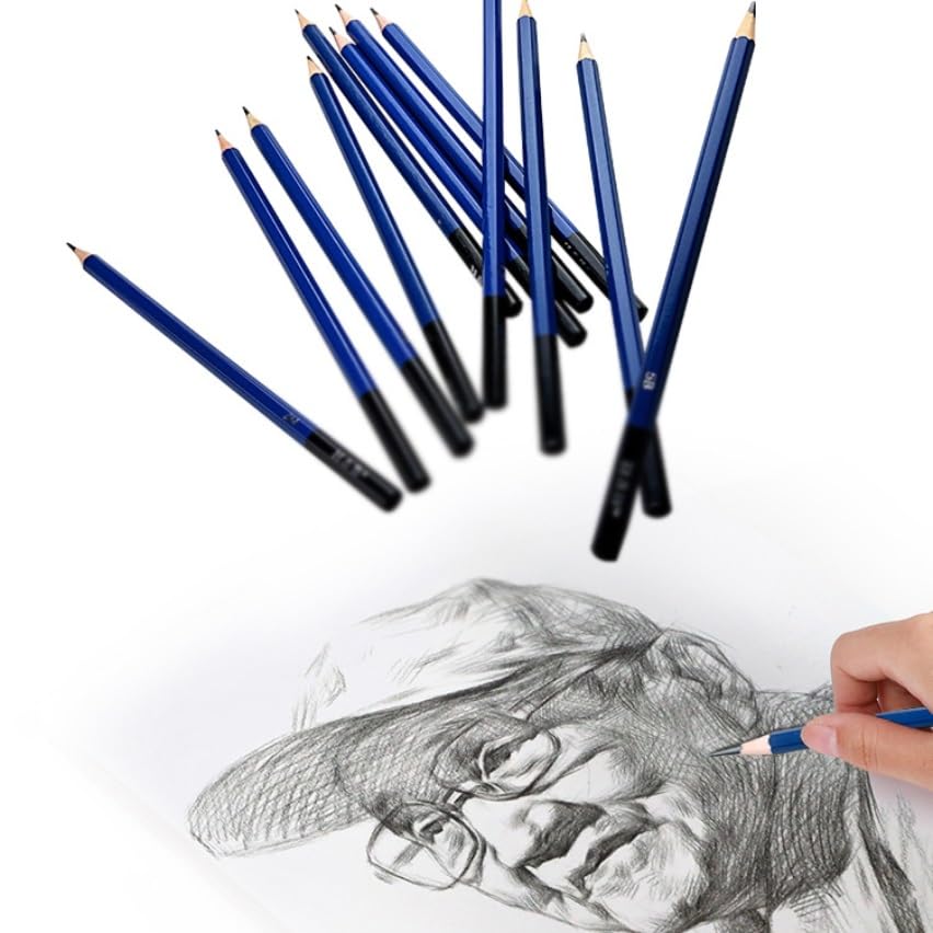 12 Iron Box Pencil Stationery Set Sketch