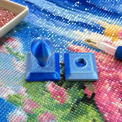 Diamond Art Painting Embossing Roller 3D Printing Diamond Art Painting Seal Press Diamond Art Painting Roller Tool Set for Multi-Color Square & Circular Drills (Royal Blue) - color: Royal Blue