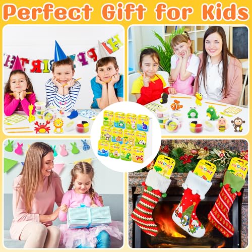 LanMa Air Dry Clay Kit for Kids, 12 Pack Animal Air-Dry Art Kits with Ultra Light & Soft Modeling Clay, Instructions, Sculpting Tools, Christmas Birthday Gifts for Boys Girls - color: Animals