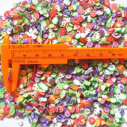 40g Mini Nail Art Fimo Slices Adults Nails Slices Art Design Supplies DIY Craft (Vegetables) - color: Vegetables