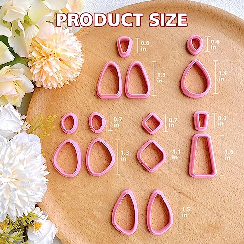 Keoker 15 Organic Shape Clay Cutters for Polymer Clay Jewelry, Polymer Clay Cutters for Clay Earrings Jewerlry Making (All) - color: ALL