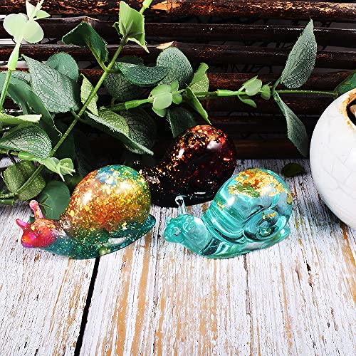 Animal Silicone Molds, 3pcs 3D Cute Resin Molds with Realistic Snail, Frog, and Lizard Shapes, Epoxy Resin Molds DIY Resin Casting Wall Desktop, Cabinets Halloween Home Décor
