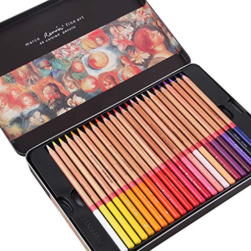 48 color oil color pencil, professional painting art, hand-painted color lead iron box