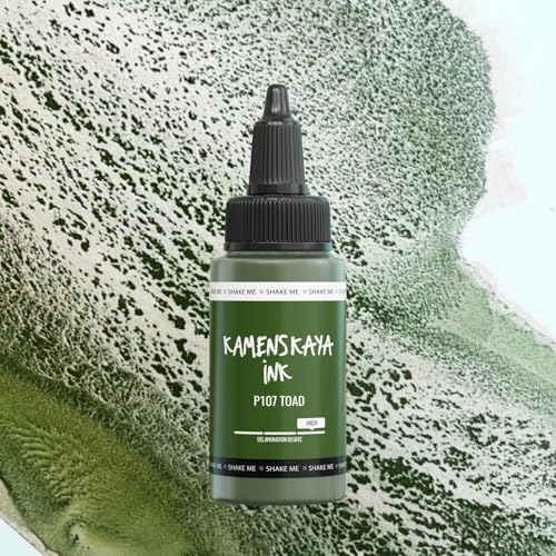 KAMENSKAYA Delaminating Alcohol Inks - Self-Splitting Alcohol Ink P-107 'Toad' - 1 fl oz (30 ml) - color: P-107 'Toad'