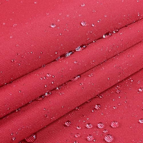 Marine Waterproof Canvas Fabric 60" Wide by 36" Canvas Cordura Material 600Denier with Waterproof Backing Anti-UV for Car Boat Tent Awning Cushion Home, Red - color: Red, size: 1Yard