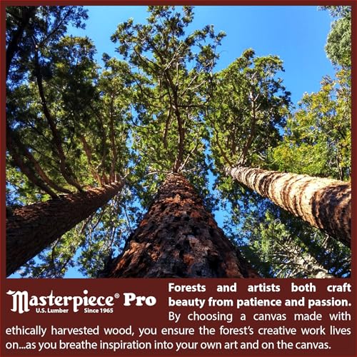 Masterpiece ZSMS-1114 Monet Pro 1.5" Deep Sausalito Heavy Weight and Texture 14 oz Cotton Stretched Artist Canvas 11" x 14"