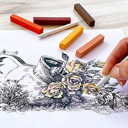 ArtSkills Sketch Kit, Art Sets for Adults with Pencil Set and Charcoal Art Supplies, Shading Pencils for Sketching, Charcoal for Drawing, Professional Drawing Pencils, 39 Pc