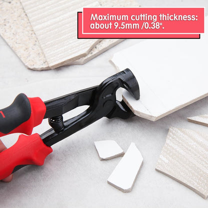 2Pcs Heavy Duty Wheeled Glass Mosaic Nipper and Ceramic Tile Nipper with Comfortable TPR Handle, Glass Tile Nippers Set for Quickly Cutting Ceramic Stained Glass Mosaic Tile