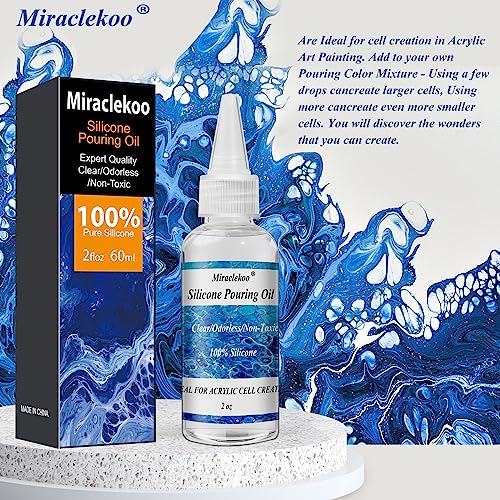 Silicone Pouring Oil Cell Activator Pure Silicone Oil for Cell Creation in Acrylic Paint,2 Ounce - size: 2 Fl Oz (Pack of 1)