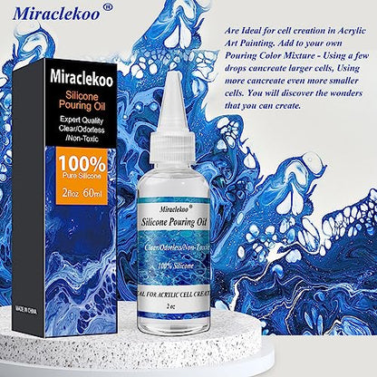 Silicone Pouring Oil Cell Activator Pure Silicone Oil for Cell Creation in Acrylic Paint,2 Ounce - size: 2 Fl Oz (Pack of 1)