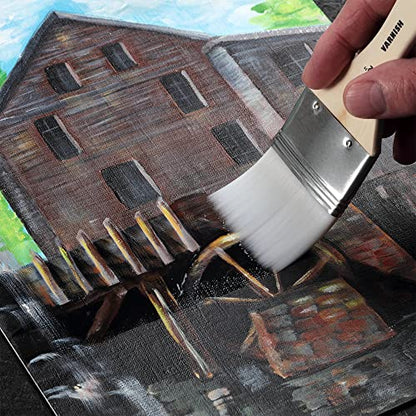 Jerry's Artarama InstaVar™ Gloss Picture Varnish & Varnish Brush Sets - Perfect for Varnish Paintings, Artists, Professionals, Restoration, & More! - 16.9oz Bottle w/ Set of 6 Brushes - size: 16.9oz Bottle & Brushes