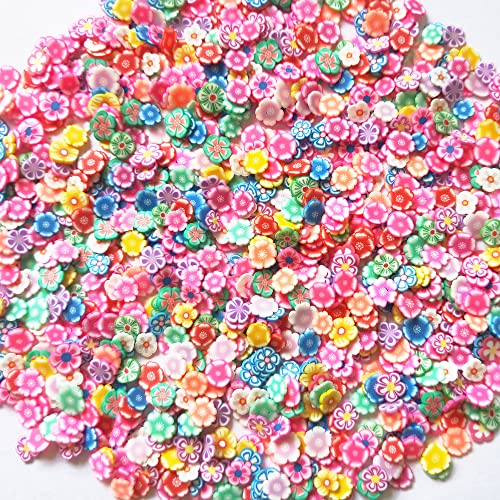 40g Mini Flowers Fimo Polymer Slices Adults Nails Slices Art Design Supplies DIY Craft (Flowers) - color: Flowers