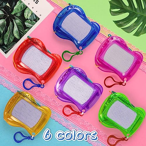 36 Pack Mini Magnetic Drawing Board (6 Colors), Kids Party Favors Backpack Keychain Doodle Drawing Boards, Erasable Sketch Board Writing Pad for Boys Girls Classroom Supplies Goodie Bag Stuffers - style: 36Pcs