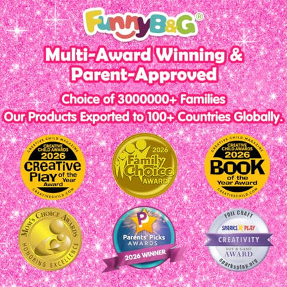 FUNNYB&G Foil Art Craft Kit for Girls 4-10 Years Old: Mess-Free & No-Glue, Create 16 Sparkly Cute Pet Pictures – Perfect Travel Toy & Birthday Gift for Kids（Cute Pet） - style: Cute Pet