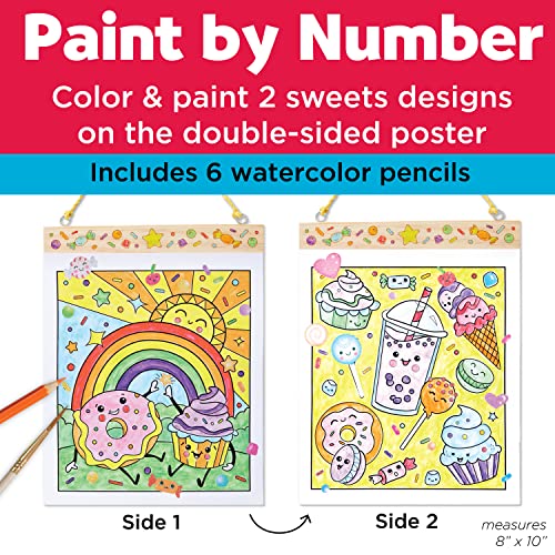 Faber-Castell Paint by Number Sweets - Kids Watercolor Paint by Number Craft (Ages 6+) - style: Sweets