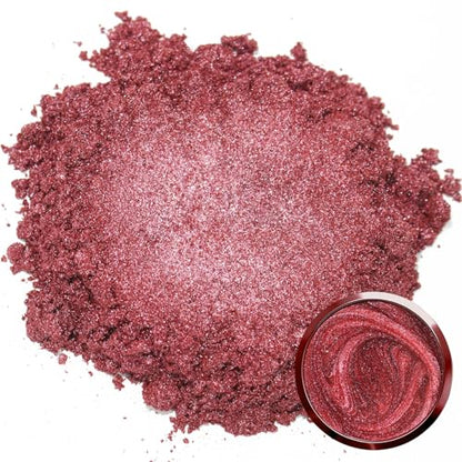 Matio Rust Red Mica Powder for Epoxy Resin, 1.8oz/ 50g Pearlescent Effect Mica Powder Natural Color Pigment for Soap Making, Bath Bomb, Candle Dye, Resin Craft, Paint, Nails Art, Jewelry,Slime Pigment - color: Rust Red