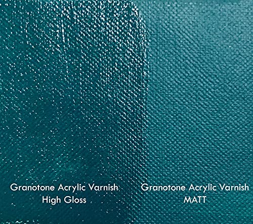 GRANOTONE Clear Coat Acrylic High Gloss & Matte Varnish Finish 100 ML Each 6.6 fl oz Pack of 2 Non Yellowing Non Toxic Anti Crazing for Pro Artists Hobby Painters - style: Gloss + Matte