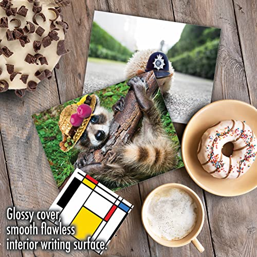 The Best Card Company - 10 Adorable Note Cards Blank (4 x 5.12 Inch) - Wildlife and Animal, Assorted Boxed Set - Capped Creatures M6470OCB - style: Capped Creatures