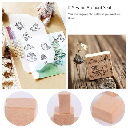 Wooden Seal Materials 20pcs Blank Blocks Linoleum Carve Flat Lino Blocks for Printmaking