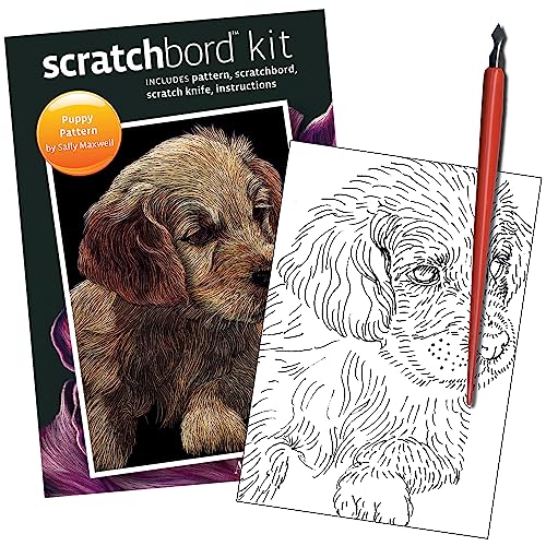 Ampersand Art Supply Scratchbord | Puppy | 5’’ x 7’’ | Professional Scratchboard Art Panel | for Scratchboard Drawing, Illustration & Mixed Media - style: Puppy