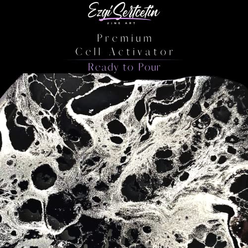 Ezgi Sertcetin Premium Cell Activator for Acrylic Pouring | Ready to Pour | Create Perfect and Unique Cells in Your Painting Works | 4oz | Metallic Talia Turquoise - color: Metallic Talia Turquoise