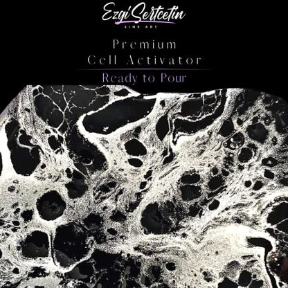 Ezgi Sertcetin Premium Cell Activator for Acrylic Pouring | Ready to Pour | Create Perfect and Unique Cells in Your Painting Works | 4oz | Metallic Talia Turquoise - color: Metallic Talia Turquoise