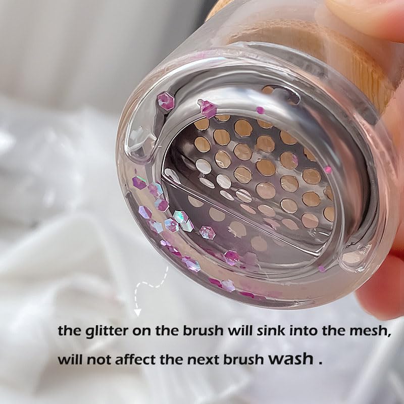 Nail Brushes Washing Cup Dappen Dish for Acrylic Nails Nail Brush Cleaner Layered Nail Art Brush Wash Cup with Lid