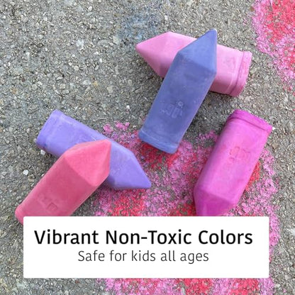 Urban Infant Non-Toxic Sidewalk Chalk for Toddlers and Kids - Washable Outdoor Jumbo Chalk - Berry Land - color: Berry Land