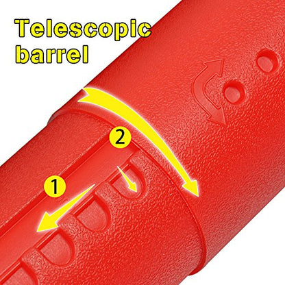 DEWEL Document Tube,Plastic Expanding Poster/Art/Document Storage Tube 24.5 to 40 inches Adjustable with Carrying Strap Waterproof and Light-Resistance Telescoping Carrying Case (Red-Large Size) - color: Red (Round), size: Large