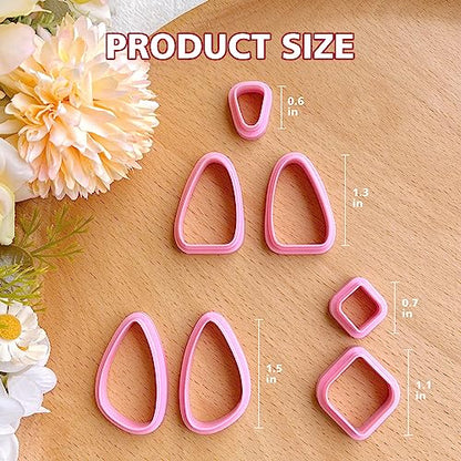 Keoker Organic Clay Cutters, Polymer Clay Cutters for Earrings Making, Clay Earrings Cutters (B) - color: B