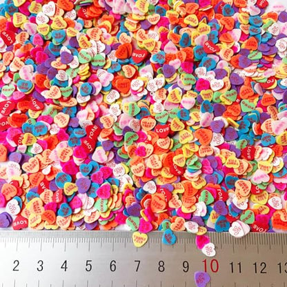EHOPE Fake Sprinkles Clay Sprinkles Polymer Slices for Nail Art DIY Crafts Cake Phone Case (40G-Love Heart-47) - color: 47-Love Heart