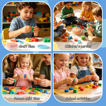 MuseLuxe Air Dry Clay - 200 Pack Modeling Clay Kit with 3 Sculpting Tools,Safe & Non-Toxic,DIY Magic Toys Gifts for Boys,Girls,Kids - color: 200 Colors
