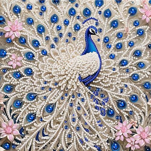 BSNRCH Peacock Special Shaped Diamond Art Painting Kits for Adults, Peacock 5D Pearl Diamond Painting Kits for Adults Beginner,DIY Diamond Dots Gem Art Craft for Home Decor 12 x 12 inch - color: - Peacock