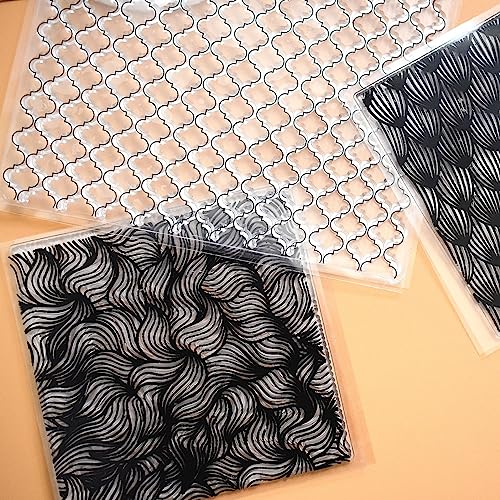 Premium Silicone Texture Stamp Sheets for Polymer Clay Jewelry and Clay Earrings - Set of 3 Floral and Unique Patterns - Easy to Use and Clean (Group 9) - color: Group 9