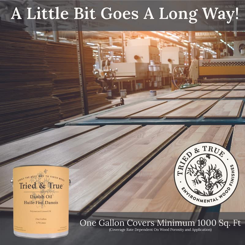 Tried & True Superior Varnish Oil Wood Finish, Quart - Natural Pine Resin & Linseed Oil, Ideal for Interior Furniture, Tables, Countertops - Non-Toxic, Scratch Resistant & Durable - size: Quart