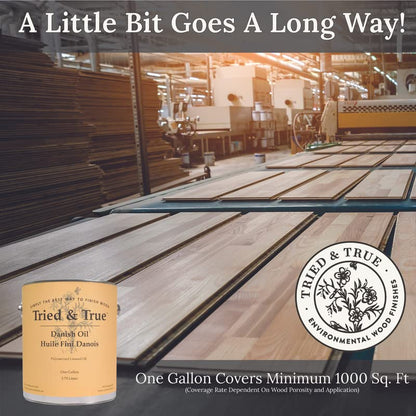 Tried & True Superior Varnish Oil Wood Finish, Quart - Natural Pine Resin & Linseed Oil, Ideal for Interior Furniture, Tables, Countertops - Non-Toxic, Scratch Resistant & Durable - size: Quart