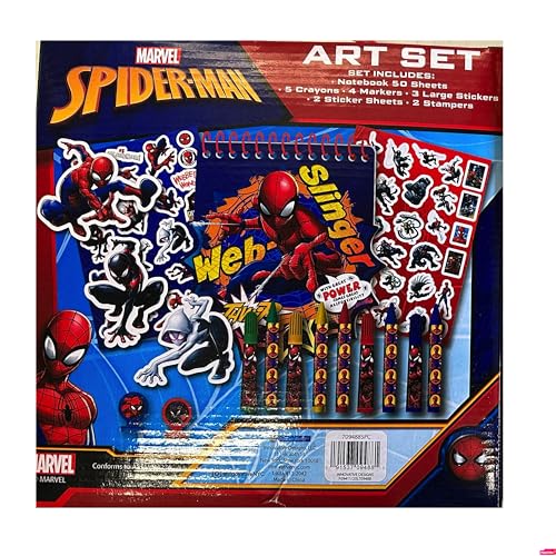 Creative Spiderman Complete Art Kit – Coloring, Painting & Drawing Supplies – Perfect for Home, School, Parties or Travel