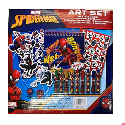 Creative Spiderman Complete Art Kit – Coloring, Painting & Drawing Supplies – Perfect for Home, School, Parties or Travel