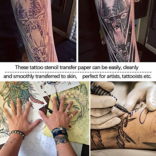Tattoo Transfer Paper, 35 Sheets Tattoo Stencil Transfer Paper for Tattooing - size: 35 SHEETS