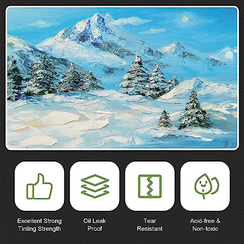 Ctosree 4 Pack Large Stretched Canvases for Painting Black 24 x 36 Inches Primed 100% Cotton Blank Canvas Boards for Acrylic Pouring Oil Watercolor Paints