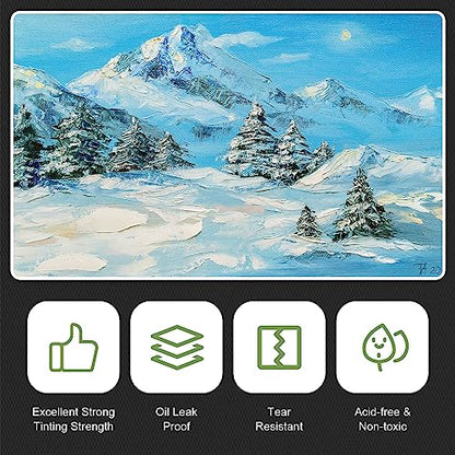 Ctosree 4 Pack Large Stretched Canvases for Painting Black 24 x 36 Inches Primed 100% Cotton Blank Canvas Boards for Acrylic Pouring Oil Watercolor Paints