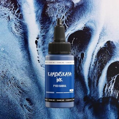 KAMENSKAYA Delaminating Alcohol Inks - Self-Splitting Alcohol Ink P-103 'Baikal' - 1 fl oz (30 ml) - color: P-103 'Baikal'