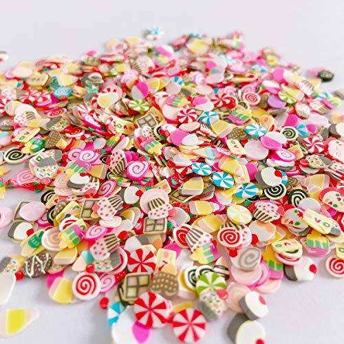 3000 PCS Polymer Fruit Slices Nail Art Slice for DIY 3D Polymer Slices Making for Nail Art（Cake Slices） - color: Cake