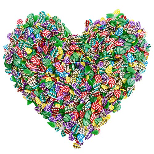 3000 PCS Polymer Fruit Slices Nail Art Slice for DIY 3D Polymer Slices Making for Nail Art（Leaves Slices - color: Leaves