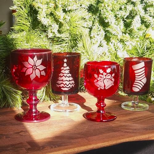 Over'N'Over Reusable Glass Etching Stencils – Durable Self-Stick Designs for Glass, Mirrors, and Ceramics with Armour Etch Cream – 5” x 8” Stencil Sheet - Seaside Paradise