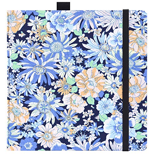 Mifuner Square 8.2x 8.2 165gsm Colored pencil paint Journal Hardbound 128pgs（64 Sheets Front Back Cold Pressed） Travel for Colored Pencil Sketch Doodles Handmade Cloth Cover Notebook Chrysanthemum - color: L-chrysanthemum