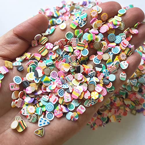 40g Mini Cakes Fimo Polymer Slices Adults Nails Slices Art Design Supplies DIY Craft (Cakes) - color: Cakes
