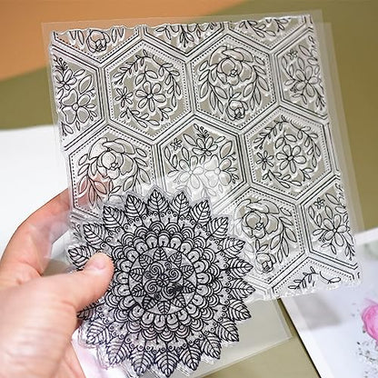 Premium Silicone Texture Stamp Sheets for Polymer Clay Jewelry and Clay Earrings - Set of 3 Floral and Unique Patterns - Easy to Use and Clean (Group 4) - color: Group 4